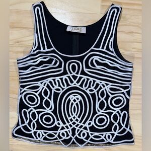 Joseph Ribkoff Couture Black and White Women's Top